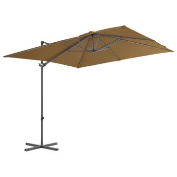 Cantilever Umbrella with Steel Pole - Taupe 250x250 cm