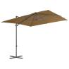 Cantilever Umbrella with Steel Pole - Taupe 250x250 cm