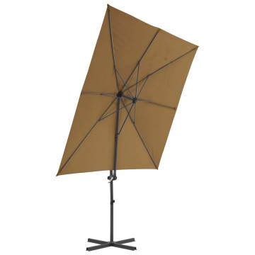 Cantilever Umbrella with Steel Pole - Taupe 250x250 cm