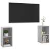 Modern Concrete Grey TV Cabinets - 2 pcs | Hipo Market