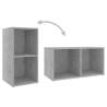 Modern Concrete Grey TV Cabinets - 2 pcs | Hipo Market