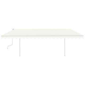 Manual Retractable Awning 5x3m Cream - Hipomarket