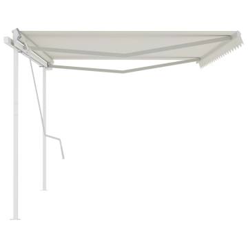 Manual Retractable Awning 5x3m Cream - Hipomarket