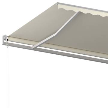 Manual Retractable Awning 5x3m Cream - Hipomarket