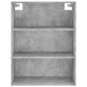 Stylish Highboard in Concrete Grey - 69.5x34x180 cm