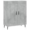 Stylish Highboard in Concrete Grey - 69.5x34x180 cm