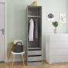 Wardrobe with Drawers Concrete Grey 50x50x200 cm Engineered Wood Colour concrete grey Size 50 x 50 x 200 cm Quantity in Package 1 Amount 2 drawers 