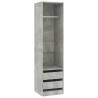 Wardrobe with Drawers Concrete Grey - Stylish Storage Solution