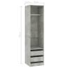 Wardrobe with Drawers Concrete Grey - Stylish Storage Solution