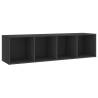 Stylish Grey TV Cabinet | 142.5x35x36.5 cm Engineered Wood