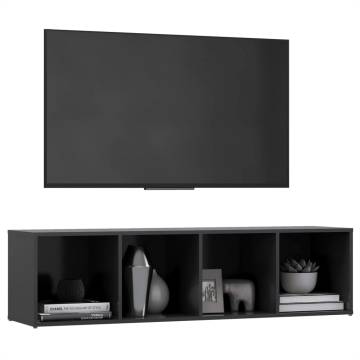 Stylish Grey TV Cabinet | 142.5x35x36.5 cm Engineered Wood