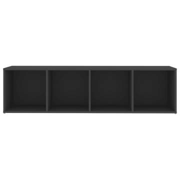 Stylish Grey TV Cabinet | 142.5x35x36.5 cm Engineered Wood