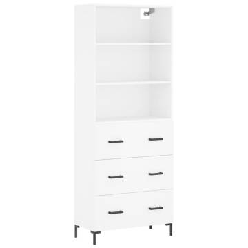 Stylish Highboard White 69.5x34x180 cm | HipoMarket