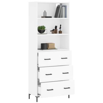 Stylish Highboard White 69.5x34x180 cm | HipoMarket