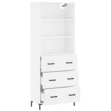 Stylish Highboard White 69.5x34x180 cm | HipoMarket