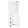 Stylish Highboard White 69.5x34x180 cm | HipoMarket