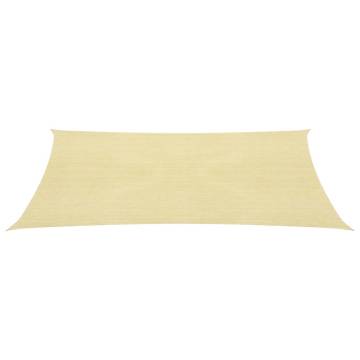 Sunshade Sail HDPE Rectangular 4x6 m Beige | HipoMarket