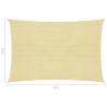 Sunshade Sail HDPE Rectangular 4x6 m Beige | HipoMarket