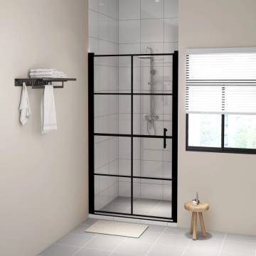 Black Tempered Glass Shower Doors 100x178 cm | Hipo Market