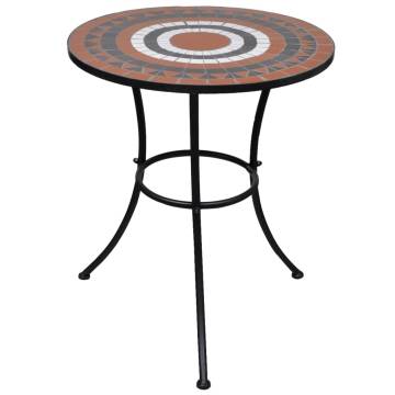 Bistro Table Terracotta & White 60 cm Mosaic - Stylish & Sturdy