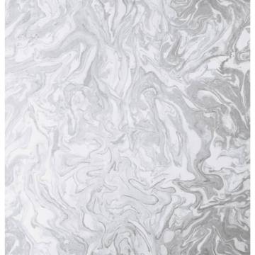 DUTCH WALLCOVERINGS Liquid Marble Wallpaper in Grey