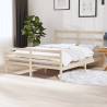 Solid Wood Pine Bed Frame - 150x200 cm King Size | Hipo Market