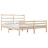 Solid Wood Pine Bed Frame - 150x200 cm King Size | Hipo Market