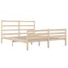 Solid Wood Pine Bed Frame - 150x200 cm King Size | Hipo Market