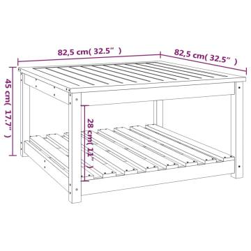 Elegant Grey Garden Table - Solid Pine Wood, 82.5x82.5cm