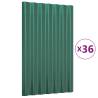 36 pcs Green Steel Roof Panels - Durable & Easy to Install