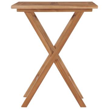 Folding Garden Table 60x60 cm | Solid Teak Wood | HipoMarket