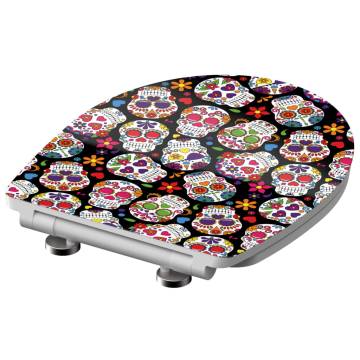 SCHÜTTE CRAZY SKULL High Gloss Toilet Seat | Soft-Close Duroplast