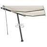 Manual Retractable Awning with LED 350x250 cm Cream Colour cream Size 350 x 250 cm Quantity in Package 1 