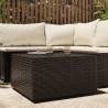 Square Garden Coffee Table Brown - 50x50x30 cm Poly Rattan