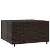 Square Garden Coffee Table Brown - 50x50x30 cm Poly Rattan