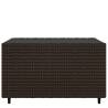 Square Garden Coffee Table Brown - 50x50x30 cm Poly Rattan