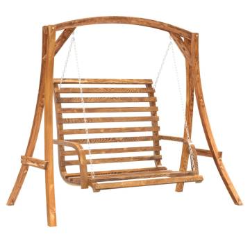 Solid Wood Swing Bench with Teak Finish | Hipo Market