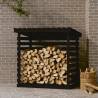 Firewood Rack Black 108x73x108 cm Solid Wood Pine Colour black Size 108 x 73 x 108 cm 