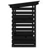 Firewood Rack Black - Solid Pine Firewood Storage Solution