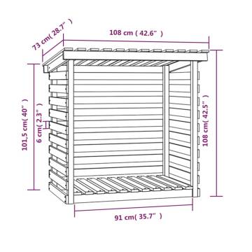 Firewood Rack Black - Solid Pine Firewood Storage Solution