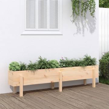 Garden Raised Bed 160x30x38 cm - Solid Pine Wood