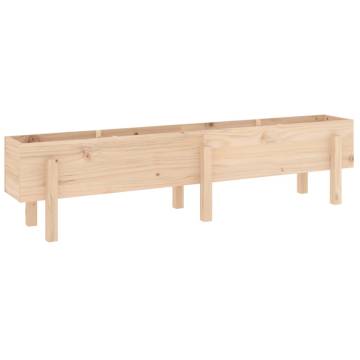 Garden Raised Bed 160x30x38 cm - Solid Pine Wood