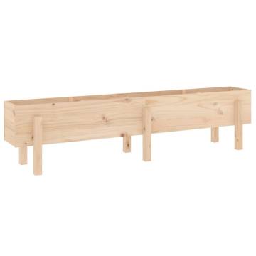 Garden Raised Bed 160x30x38 cm - Solid Pine Wood