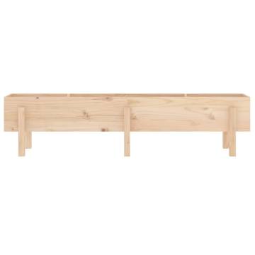 Garden Raised Bed 160x30x38 cm - Solid Pine Wood