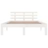 White Solid Wood Bed Frame 200x200 cm | Modern Bedroom Design