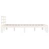 White Solid Wood Bed Frame 200x200 cm | Modern Bedroom Design