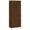 Highboard Brown Oak - Stylish Engineered Wood Storage Cabinet