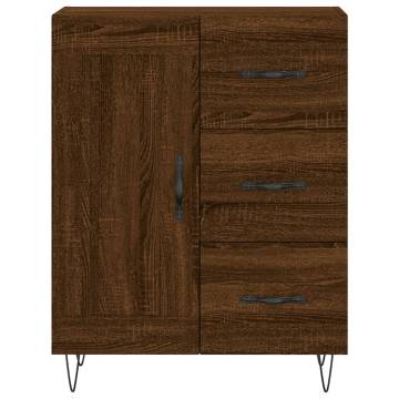 Highboard Brown Oak - Stylish Engineered Wood Storage Cabinet