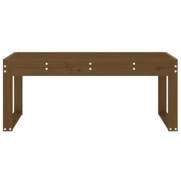 Stylish Garden Bench in Honey Brown - Solid Pine Wood