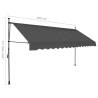 Manual Retractable Awning with LED 400 cm Anthracite